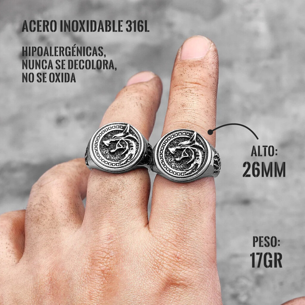 Anillo Lobo Acero Inoxidable L En Wattaca Lima Per