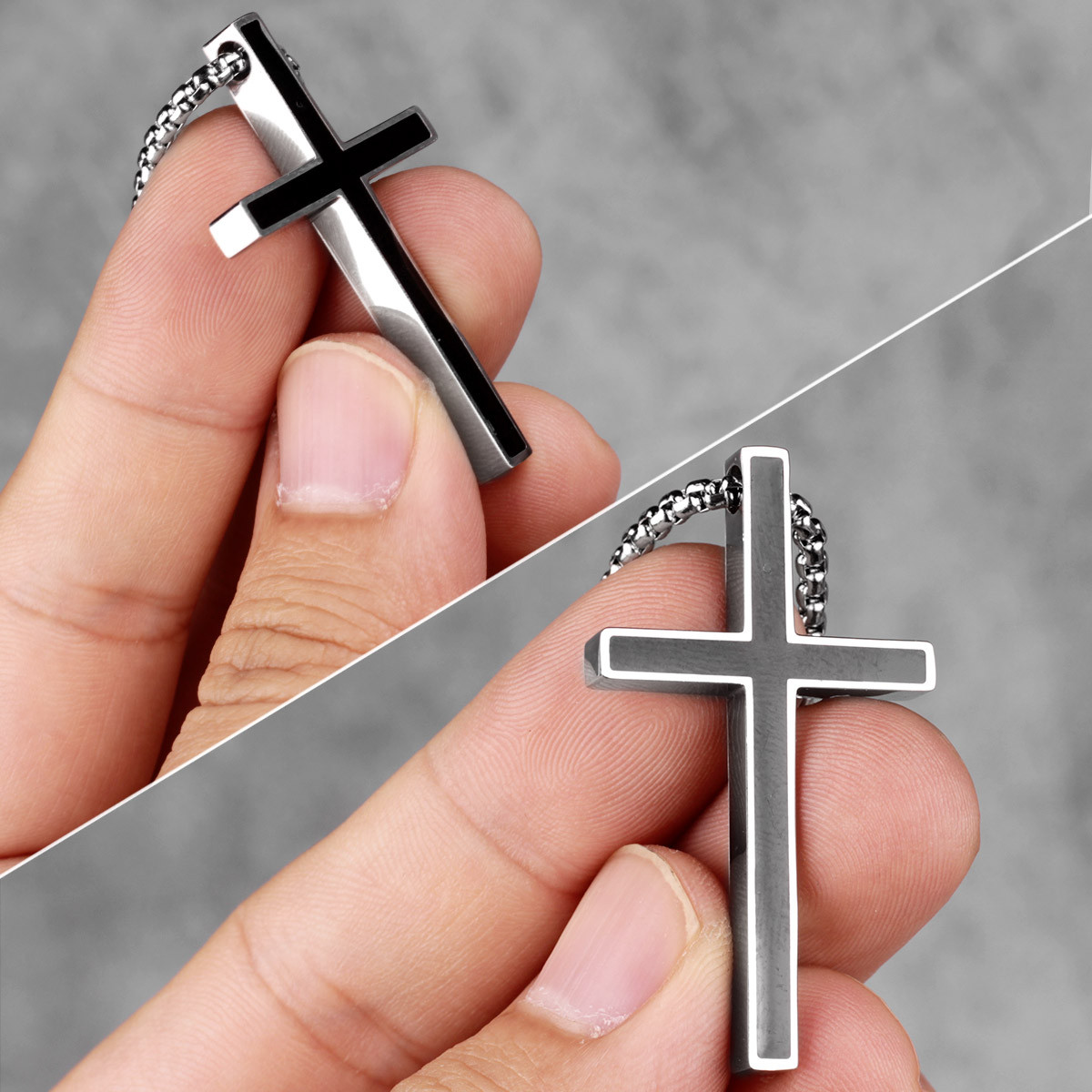 FANCIBAND Collana Uomo In Acciaio 316L Con Pendente Bussola – Regalo Per Fidanzato Marido Con Incisione Ti Amo