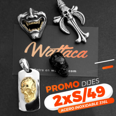 Promo 2 Dijes Skull en S/49