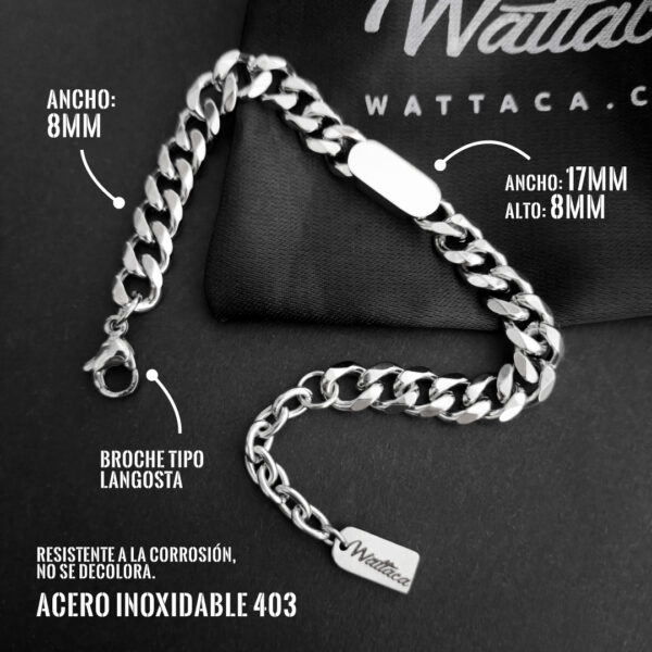 Pulsera Esclava con grabado Personalizado Wattaca Acero Inoxidable Perú