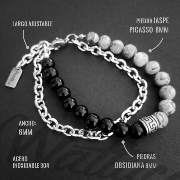 Pulsera de piedras naturales para hombre en Wattaca Lima Perú