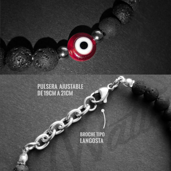 Pulsera Ojo Turco Rojo Volcánica en Wattaca en Lima Perú