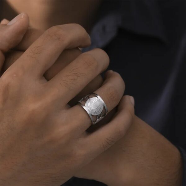 Anillo San Benito Silver Acero Inoxidable – Colección Mujer