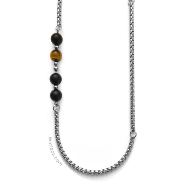 Collar Ojo de tigre Ónix para hombres Wattaca Perú