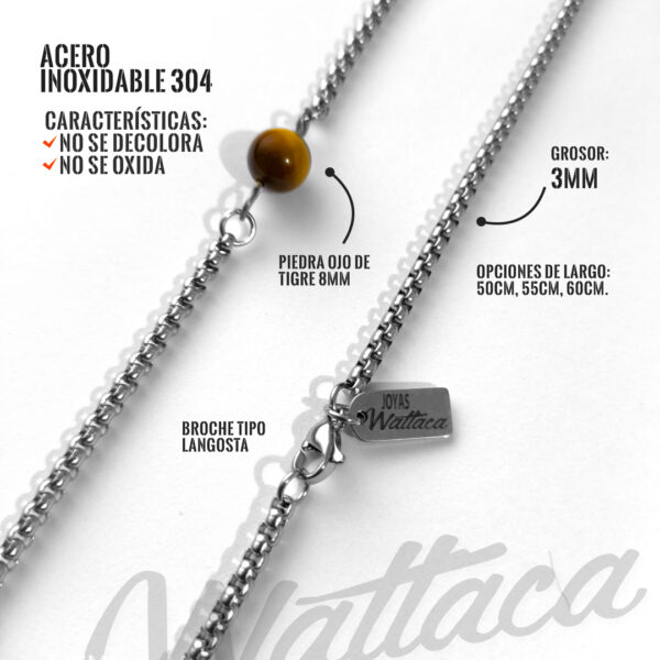 Collar Ojo de tigre para hombres Wattaca Perú
