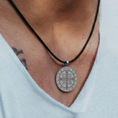 Collar Sello San Benito Acero Inoxidable – Ajustable