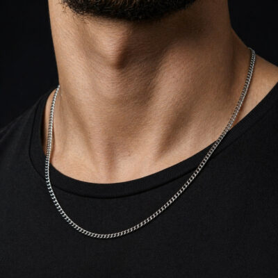 Collar Cubana Acero Inoxidable 3mm