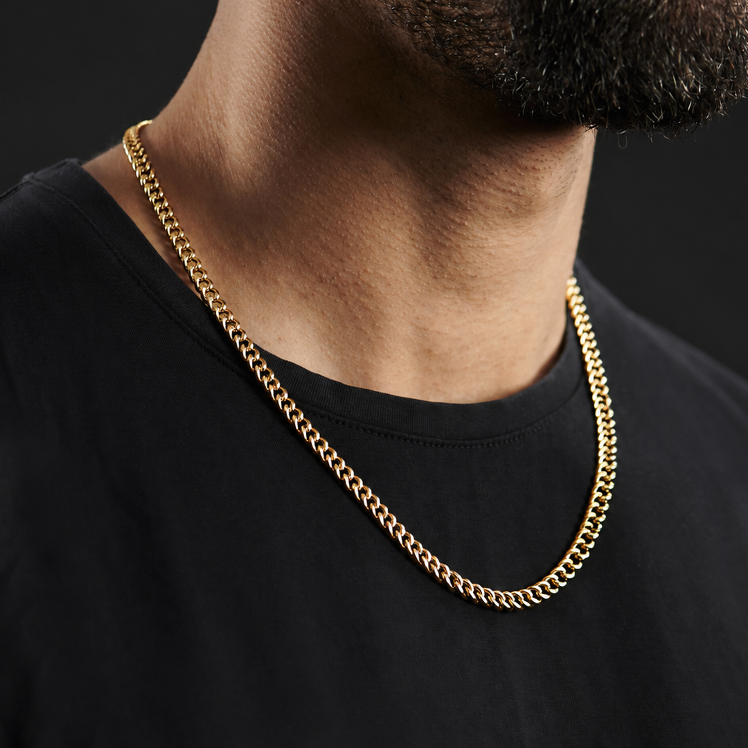 Collar Cubana Acero Inoxidable en Lima Perú